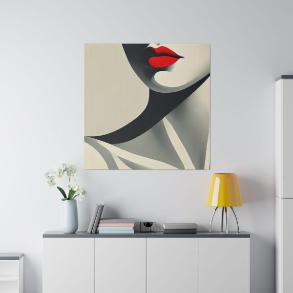 13514943601643074043_2048.jpeg Minimalist of Woman's Lower Face Standard Canvas