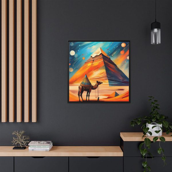 13594957102700163704_2048.jpeg Camel and Pyramid Framed Canvas