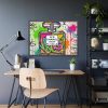 Graffiti-Style Artwork of Chanel No. 5 Perfume Bottle Framed Poster