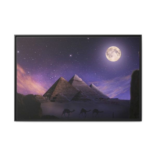 1376745031575044865_2048.jpeg Bedouin Near the Pyramids Framed Canvas