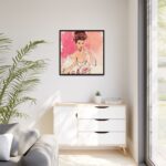 Female Glamour Face Framed Canvas - Image 7