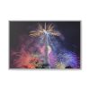 Fireworks at Eiffel Tower Framed Canvas