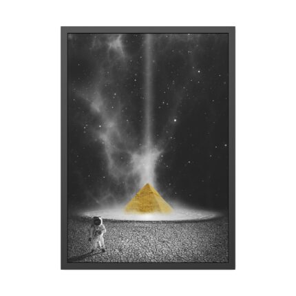 Astronaut Space Pyramid Universe Framed Poster