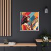 13961131621720647685_2048.jpeg Beautiful Black Woman Jazz Musician Framed Canvas