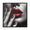14232910124790148693_2048.jpeg High-Contrast Close-Up of Woman's Face Framed Canvas