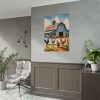 Barn Farm With Chickens Poster
