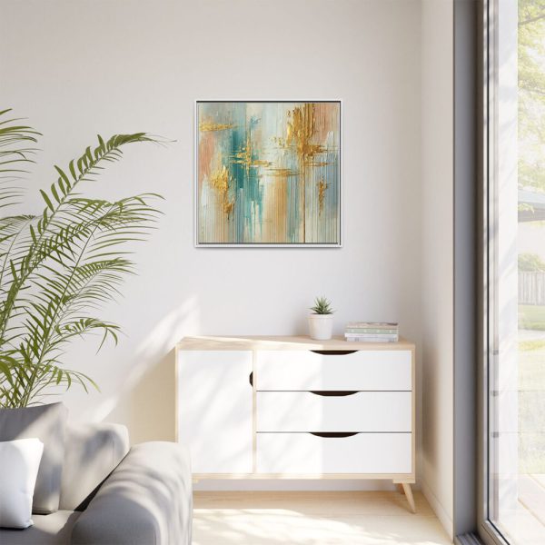 14353630263175178927_2048.jpeg Textured Vertical Brushstroke Effect Framed Canvas