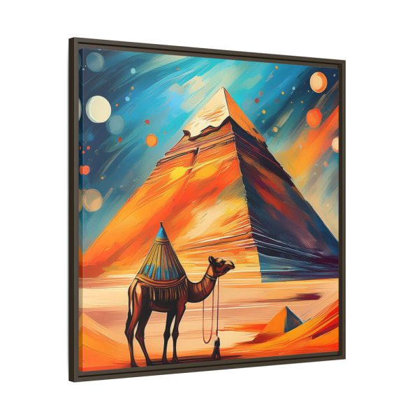14439838195760740715_2048.jpeg Camel and Pyramid Framed Canvas