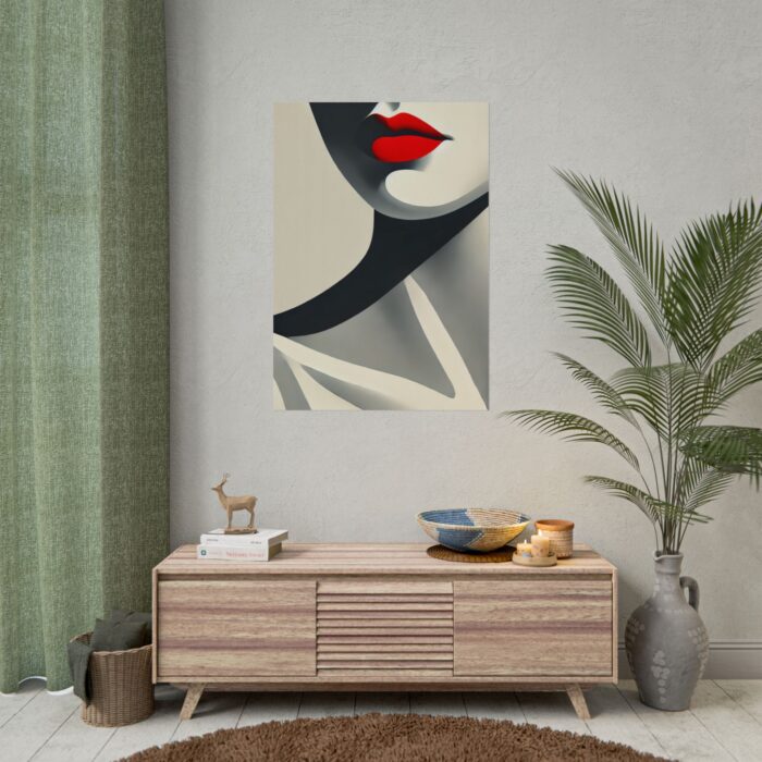 Minimalist of Woman's Lower Face Poster - Image 9