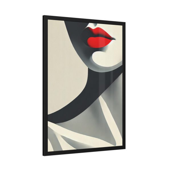 14602654171720755237_2048.jpeg Minimalist of Woman's Lower Face Framed Poster
