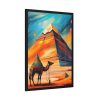 14623039469414602018_2048.jpeg Camel and Pyramid Framed Poster