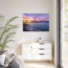 Sunset Over Golden Gate Bridge Framed Canvas