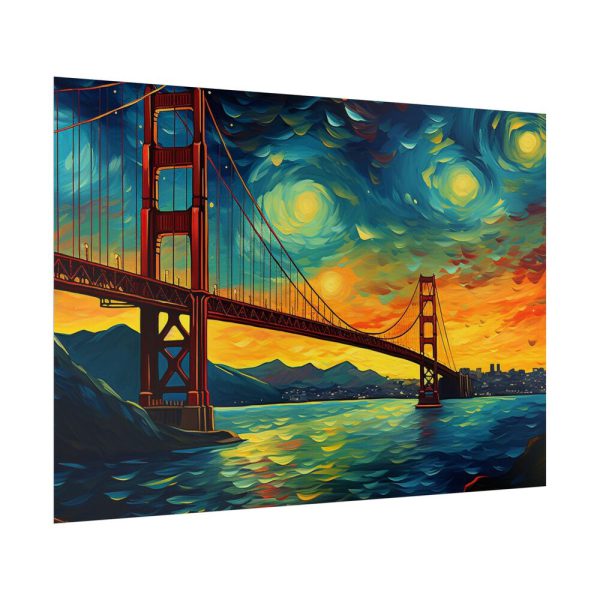 14762009086725143791_2048.jpeg Colorful and Dramatic Golden Gate Bridge Poster