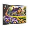 Pansy Cottage Framed Canvas