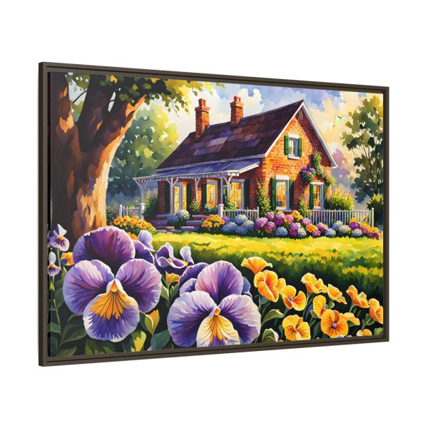 Pansy Cottage Framed Canvas