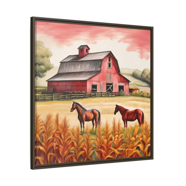 14849415975134526650_2048.jpeg Farm Barn With Horse Framed Canvas