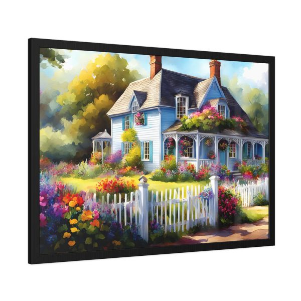 1498699919383164569_2048-1.jpeg Cottage With Flower Garden Framed Poster