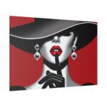 The woman With Large Black Hat Standard Canvas