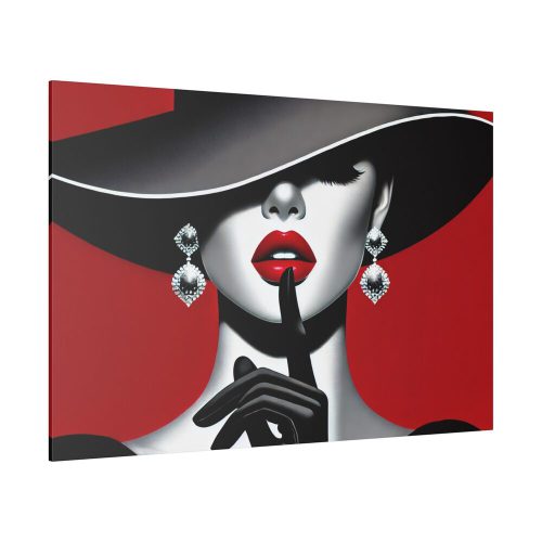 The woman With Large Black Hat Standard Canvas