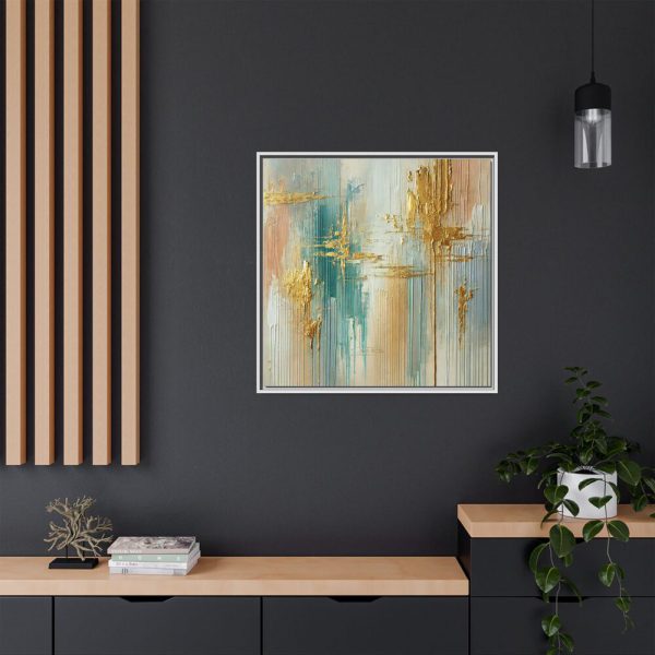 15139904057451590768_2048.jpeg Textured Vertical Brushstroke Effect Framed Canvas