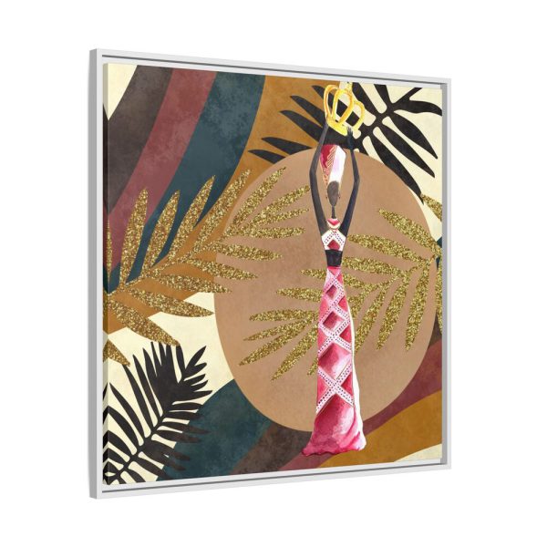 15213233680690853949_2048.jpeg Boho Tropical Africa Woman Framed Canvas