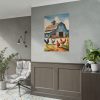 Barn Farm With Chickens Poster