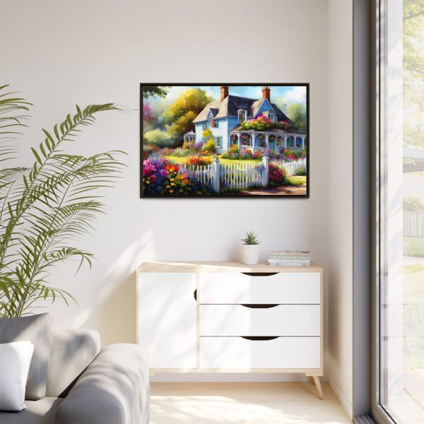 15289780852039860405_2048.jpeg Cottage With Flower Garden Framed Canvas