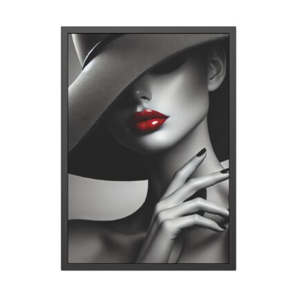 High-Fashion Portrait of Woman Framed Poster