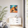 15387811483427459799_2048.jpeg Camel and Pyramid Framed Canvas