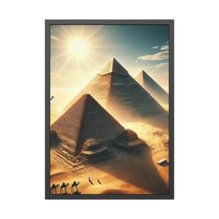 Pyramids in Sunset Framed Poster