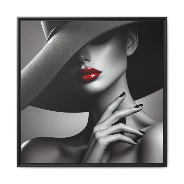 15596032476316473528_2048.jpeg High-Fashion Portrait of Woman Framed Canvas