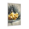 1561522857609649620_2048.jpeg Graceful Woman in Bright Yellow Dress Framed Canvas