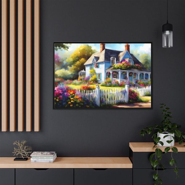15635933100450000410_2048.jpeg Cottage With Flower Garden Framed Canvas