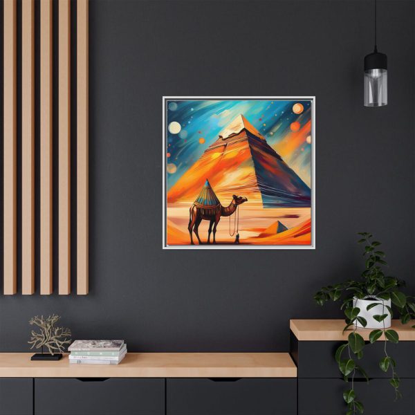 15711181886566669256_2048.jpeg Camel and Pyramid Framed Canvas