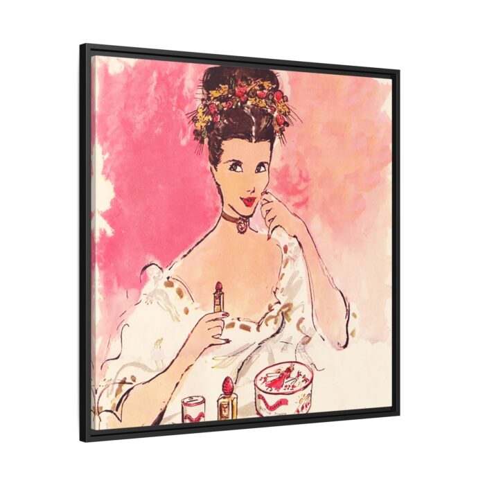 Female Glamour Face Framed Canvas - Image 1
