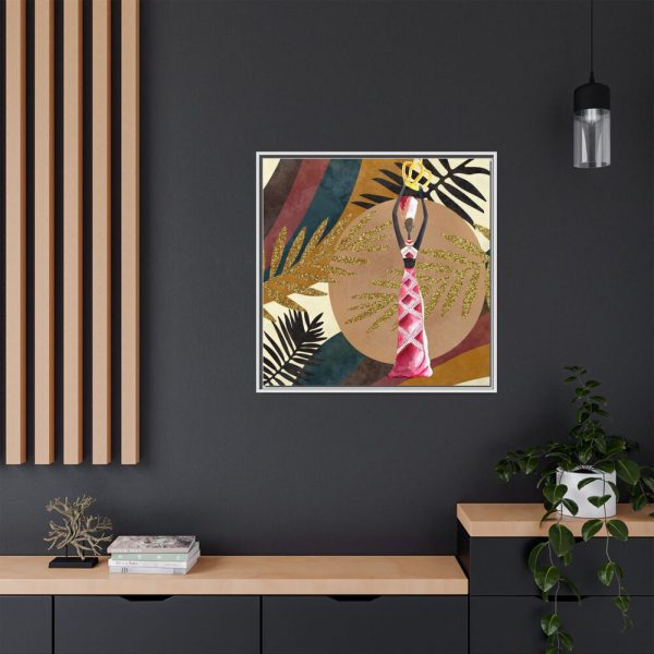 15779149622939652618_2048.jpeg Boho Tropical Africa Woman Framed Canvas