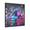 15799928896651742408_2048.jpeg Pyramids Illuminated by Neon Lights Framed Canvas