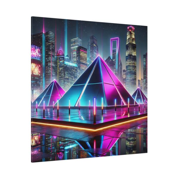 15816683334811494367_2048.jpeg Pyramids Illuminated by Neon Lights Standard Canvas