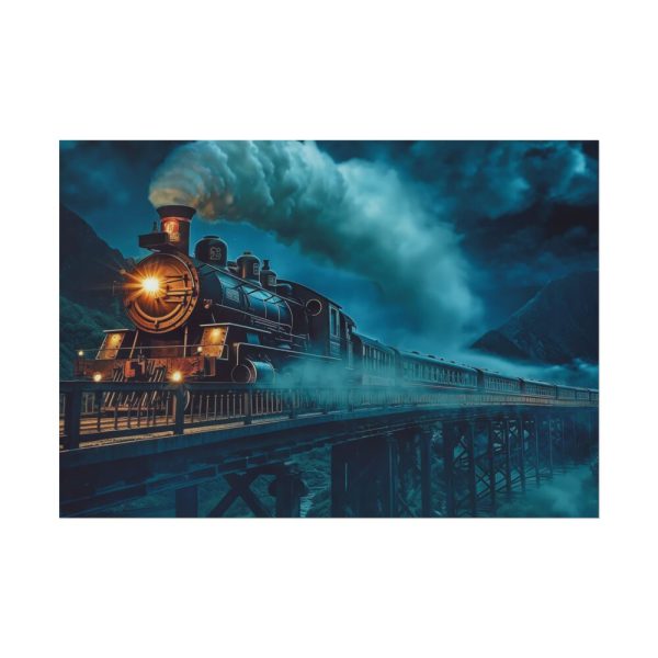 158467144811277357_2048.jpeg Steam Locomotive On A Bridge Poster