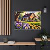 Pansy Cottage Framed Canvas