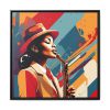 15856262712601707139_2048.jpeg Beautiful Black Woman Jazz Musician Framed Canvas