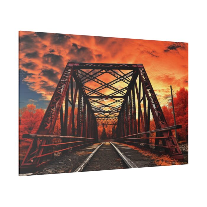 Autumn Bridge Art I Standard Canvas - Image 1