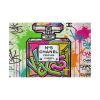 Graffiti-Style Artwork of Chanel No. 5 Perfume Bottle Standard Canvas