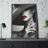 16023460078738744888_2048-1.jpeg High-Fashion Portrait of Woman Framed Poster