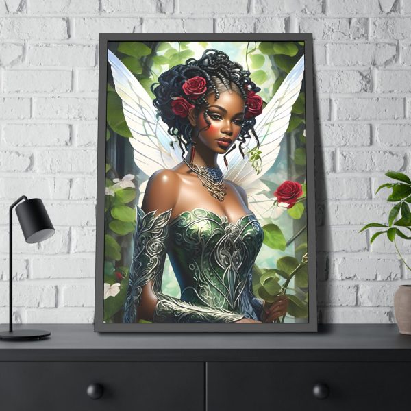 16037623943151925796_2048.jpeg African American Fairy Framed Poster