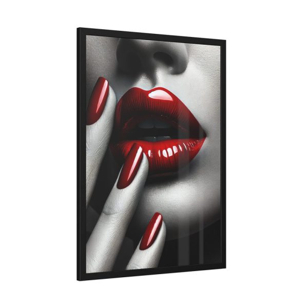 16056927881224471955_2048-1.jpeg High-Contrast Close-Up of Woman's Face Framed Poster