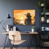 Beautiful Vintage Woman Beach Art Framed Poster
