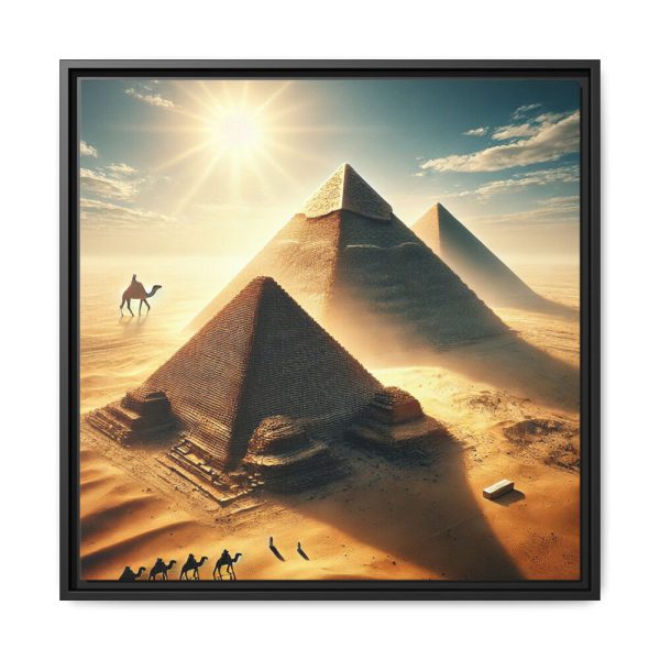 16177285717457530058_2048.jpeg Pyramids in Sunset Framed Canvas