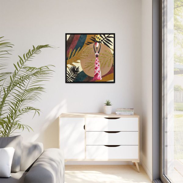 16229256931001994024_2048.jpeg Boho Tropical Africa Woman Framed Canvas