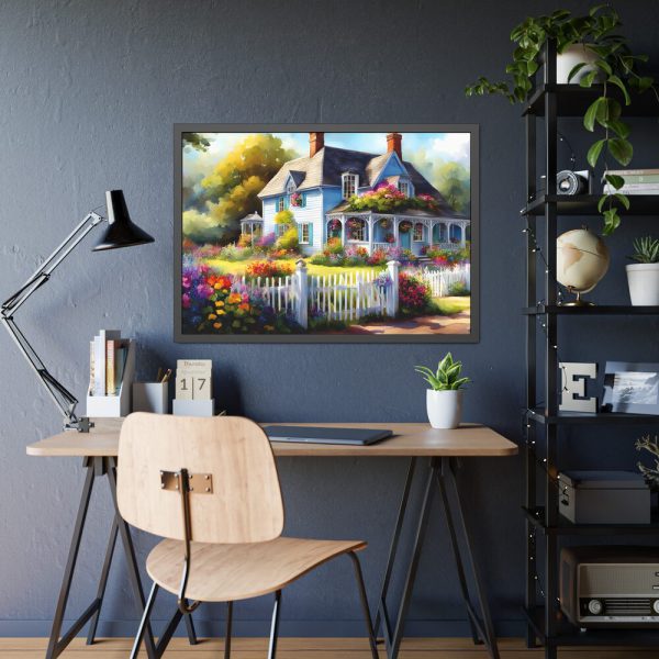 16243524291802064601_2048.jpeg Cottage With Flower Garden Framed Poster